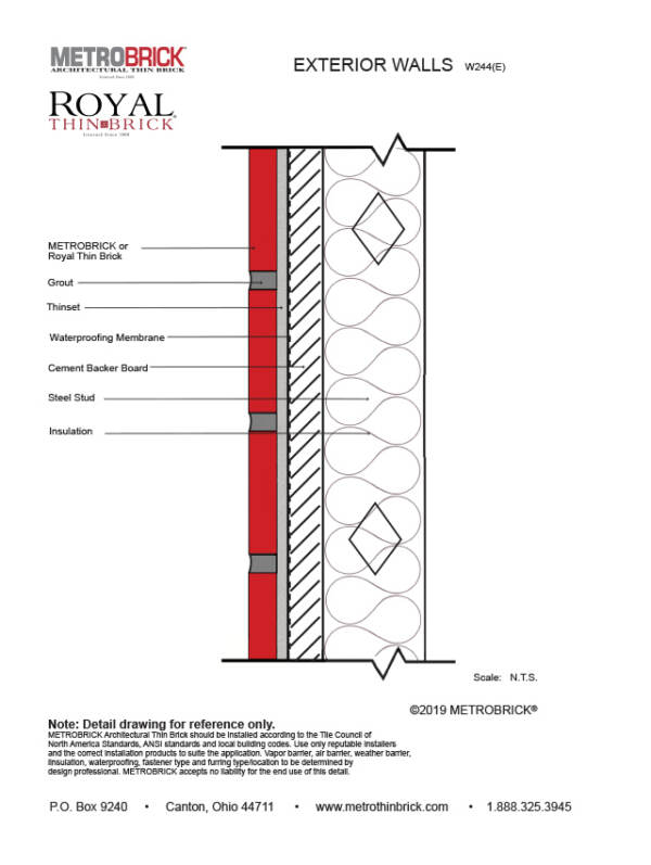 Thin Brick Installation Details For Walls | Royal Thin Brick