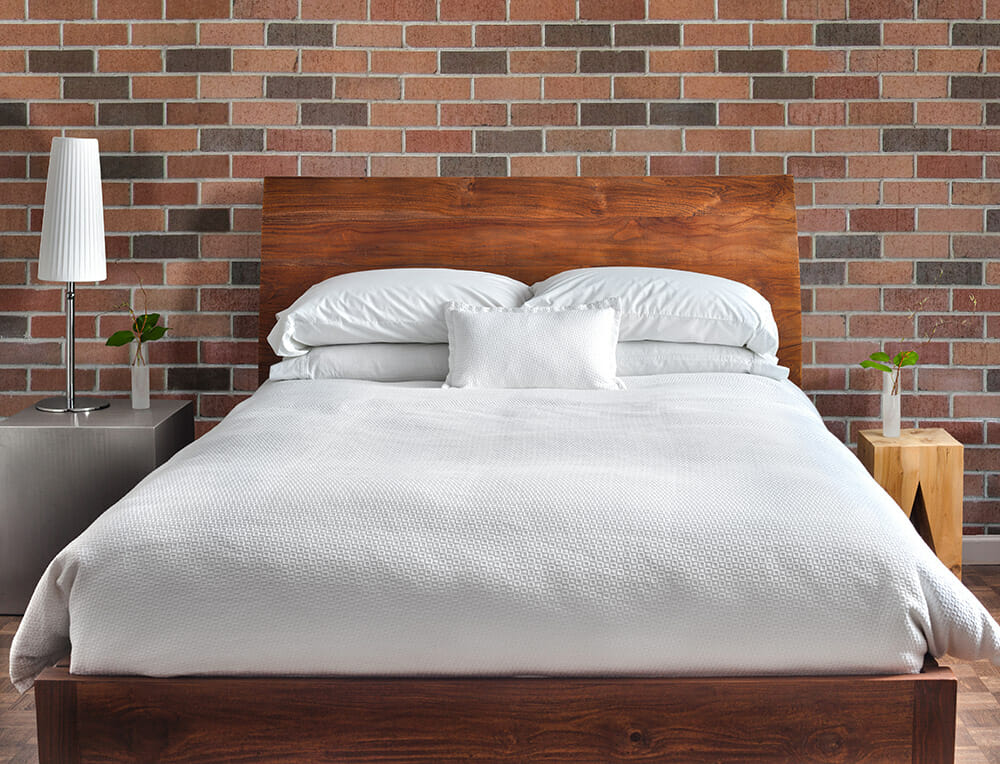 Thin Brick Accent Wall Bedroom - Concord Blend